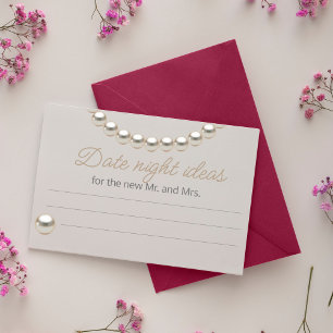 Pearl necklace Date night ideas Enclosure Card