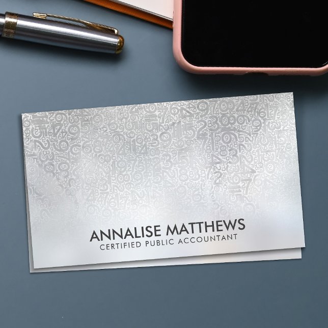 Pearl Numbers Pattern -  Accountant  Business Card (Creator Uploaded)