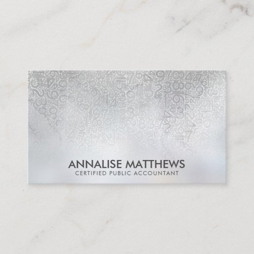 Pearl Numbers Pattern _  Accountant  Business Card