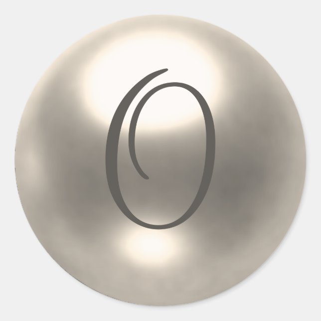 Pearl O monogram wedding seal (Front)