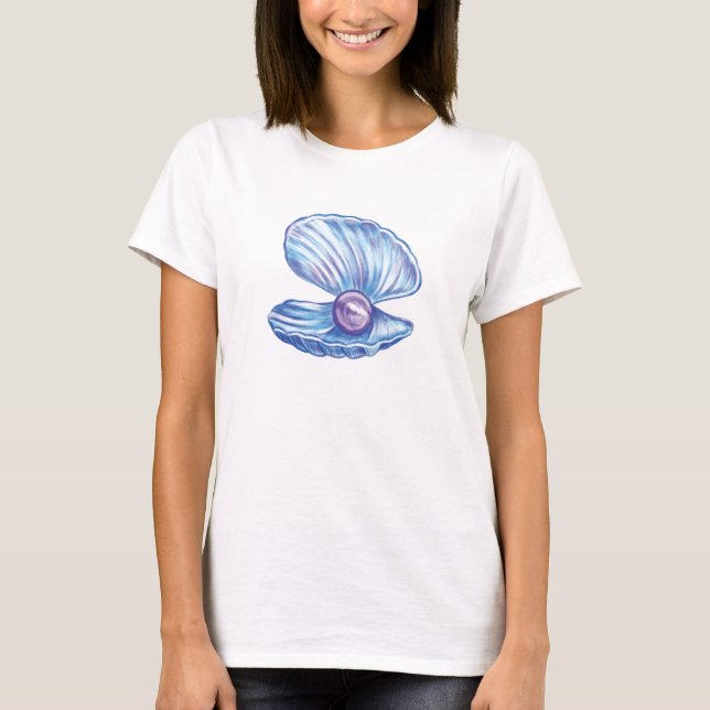 Pearl of the Ocean (Purple)  T-Shirt (Front)