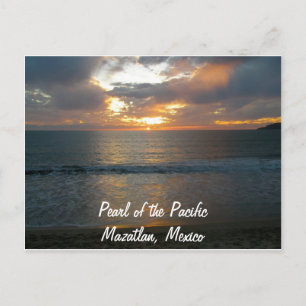 Pearl of the Pacific Mazatlan Mexico Sunset Postcard