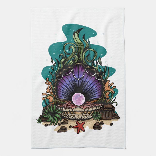 Pearl Of The Sea Kitchen Towel (Vertical)