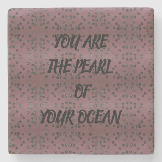 Pearl Of Your Ocean Stone Coaster (Front)