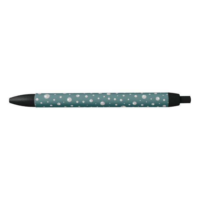 Pearl Pattern on Transformative Teal Background Pen (Front)