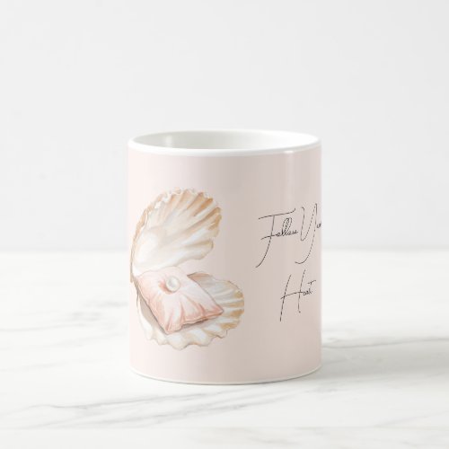Pearl Peach Pillow Shell Coffee Mug