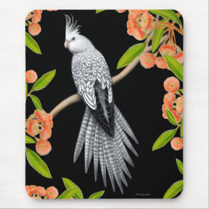 Pearl Pied Cockatiel in Gum Tree Mousepad