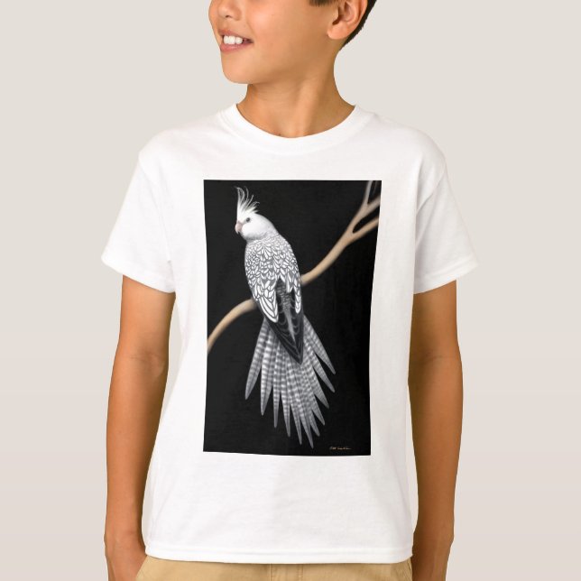 Pearl Pied Cockatiel Kids T-Shirt (Front)