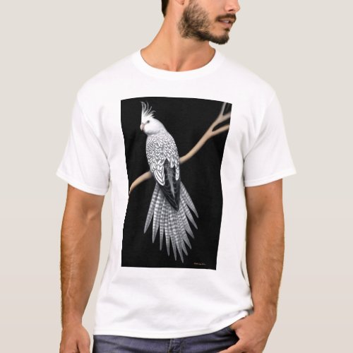 Pearl Pied Cockatiel Parrot T_Shirt