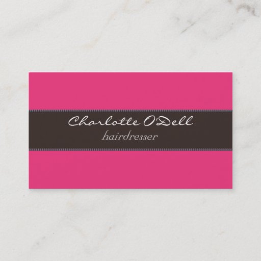 Customizable pearl; pink// brown business cards