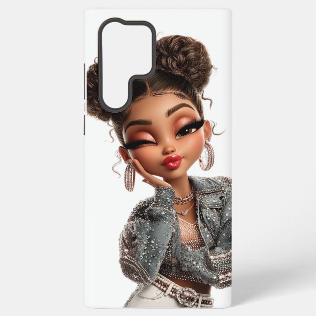 Pearl Pout Glam Girl  Samsung Galaxy Case (Back)