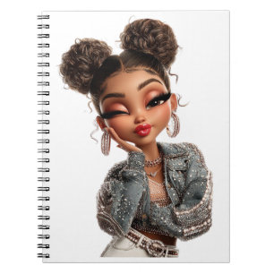 Pearl Pout Glam Girl Spiral Photo Notebook