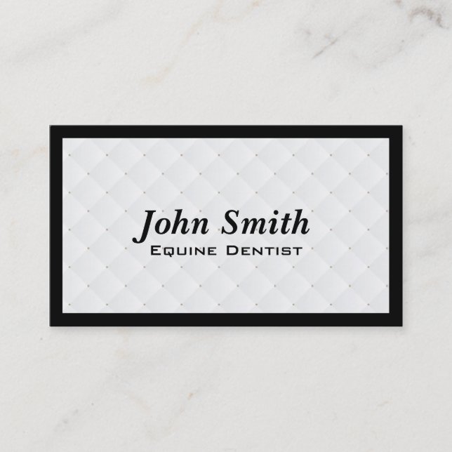 Pearl Quilt Equine Dentist Business Card (Front)