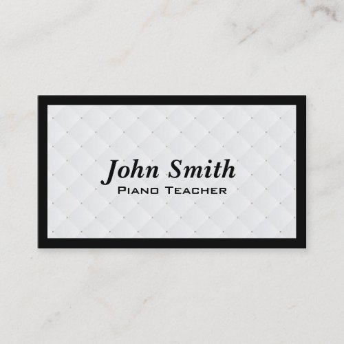 Pearl Quilt Piano Teacher Business Card