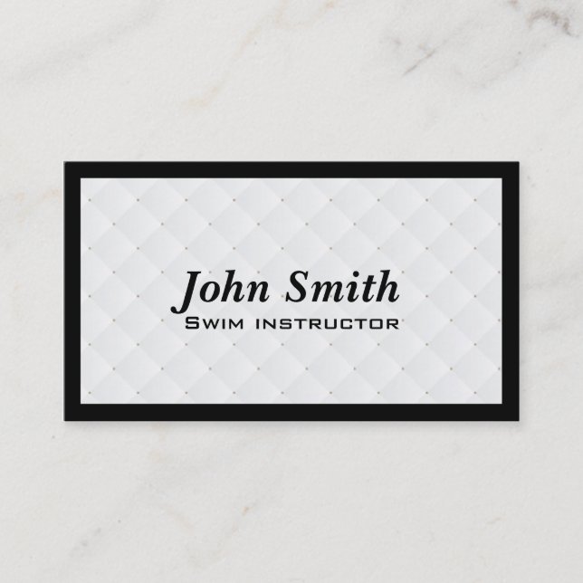 Pearl Quilt Swim Instructor Business Card (Front)