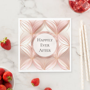 Pearl Rose Gold Wedding Napkins