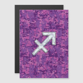 Pearl Sagittarius Zodiac Sign Fuchsia Digital Camo (Front/Back)
