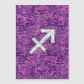 Pearl Sagittarius Zodiac Sign Fuchsia Digital Camo (Front)