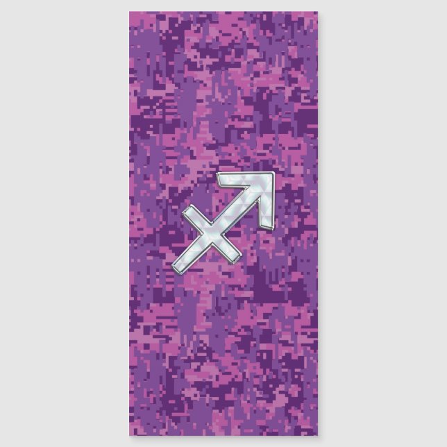Pearl Sagittarius Zodiac Sign Fuchsia Digital Camo (Front)