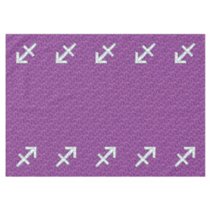 Pearl Sagittarius Zodiac Sign Fuchsia Digital Camo Tablecloth