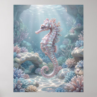 Pearl Seahorse Grotto Poster