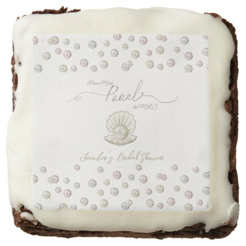 Pearl  Shell Pearlcore Miss to MRS Bridal Shower Brownie