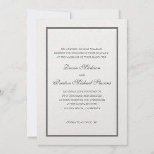 Pearl Shimmer Wedding Invitation