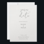 Pearl Shimmer Wedding Minimalist Modern Save The Date<br><div class="desc">You can easily change the fonts and colors. You can also add your logo and the background image as you like.</div>
