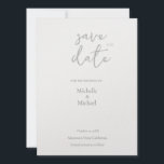 Pearl Shimmer Wedding Minimalist Modern Save The Date<br><div class="desc">You can easily change the fonts and colors. You can also add your logo and the background image as you like.</div>