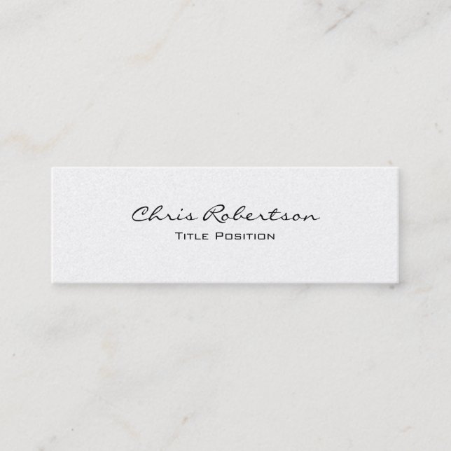 Pearl Slim Modern Trendy Charming Business Card (Front)