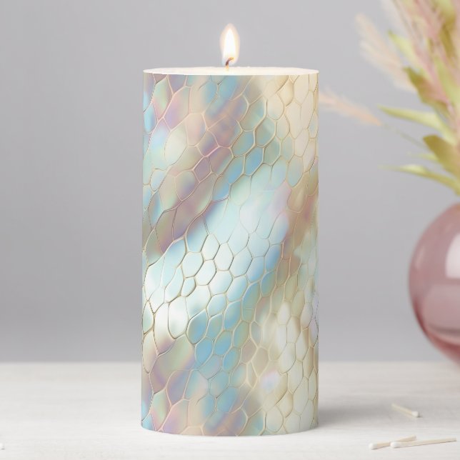 Pearl Snake  Pillar Candle (In Situ)