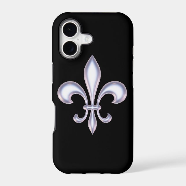 Pearl Style Fleur de Lis Case-Mate iPhone Case (Back)