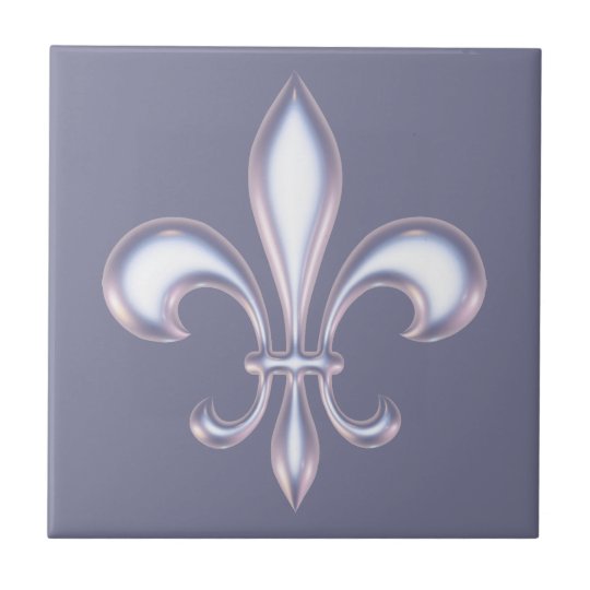 Pearl Style Fleur de Lis Ceramic Tile | Zazzle.com