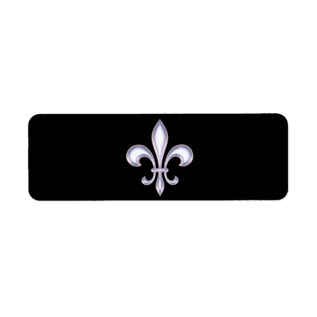 Pearl Style Fleur de Lis Label (Front)