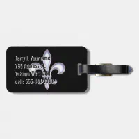 Pearl Style Fleur de Lis Luggage Tag Zazzle