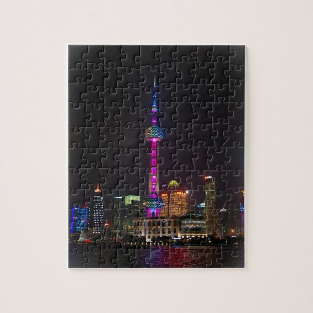 Pearl Tower - Shanghai, China - 8x10 - 110 pc Jigsaw Puzzle (Vertical)