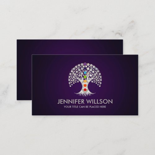 Pearl Tree of life with Chakras  Business Card