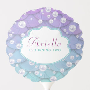 Pearl Under the Sea Mermaid Birthday Balloon