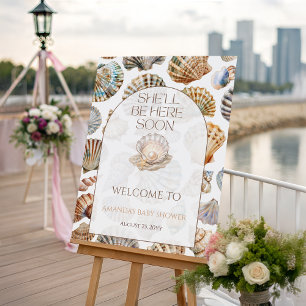 Pearl Under The Sea You Soon Baby Shower Welcome Foam Board