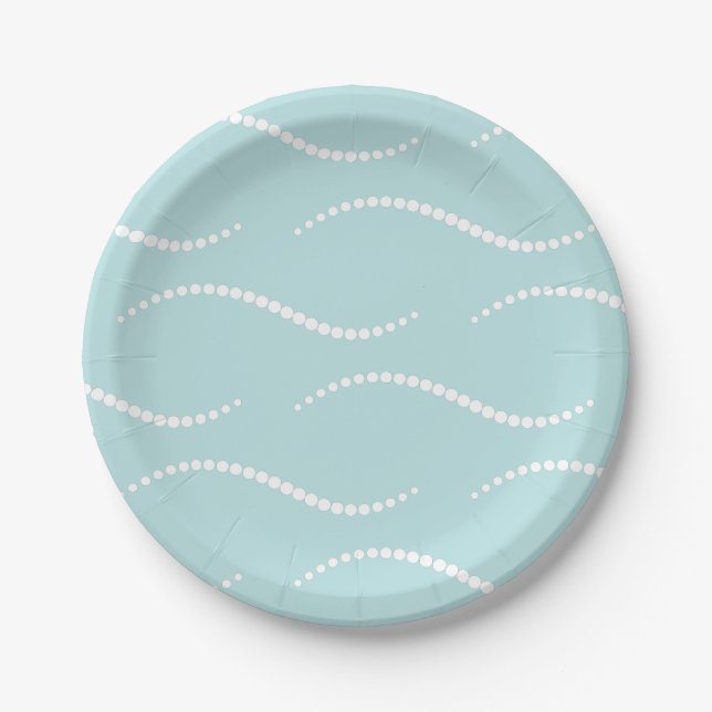 Pearl Waves Paper Plates (Front)