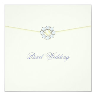 Pearl Wedding Anniversary with Diamonds & Pearls Card