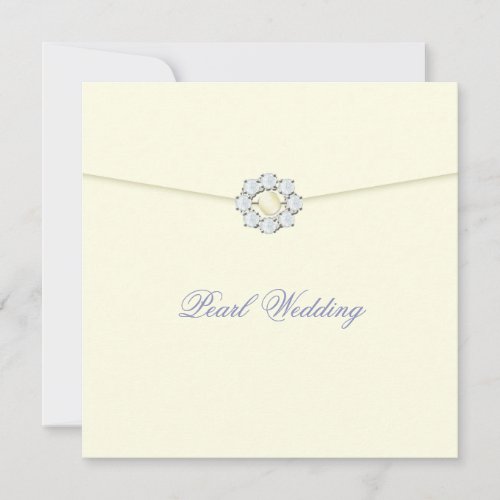 Pearl Wedding Anniversary with Diamonds &amp; Pearls Custom Announcement