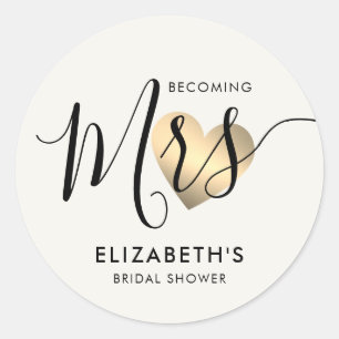 Pearl White Becoming Mrs Modern Envelope Seal