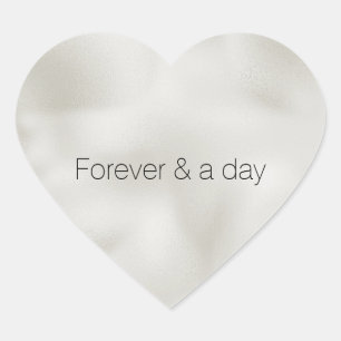 Pearl White Luxe Heart Sticker