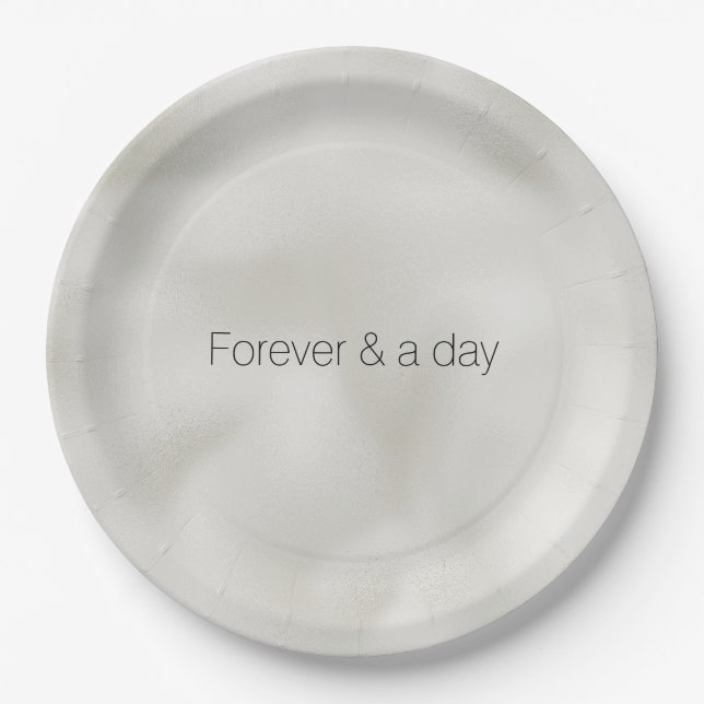 Pearl White Luxe     Paper Plates (Front)