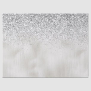 Pearl White Luxe Silver Glitter     Tissue Paper
