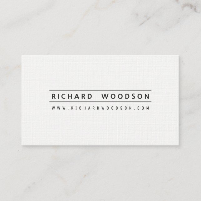 Pearl White Minimalist Elegant Professional Modern Appointment Card (Front)