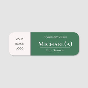 Pearl White Pool Table Green Company Logo Name Tag
