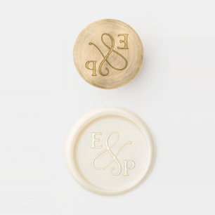 Pearl White wedding initials Wax Seal Stamp