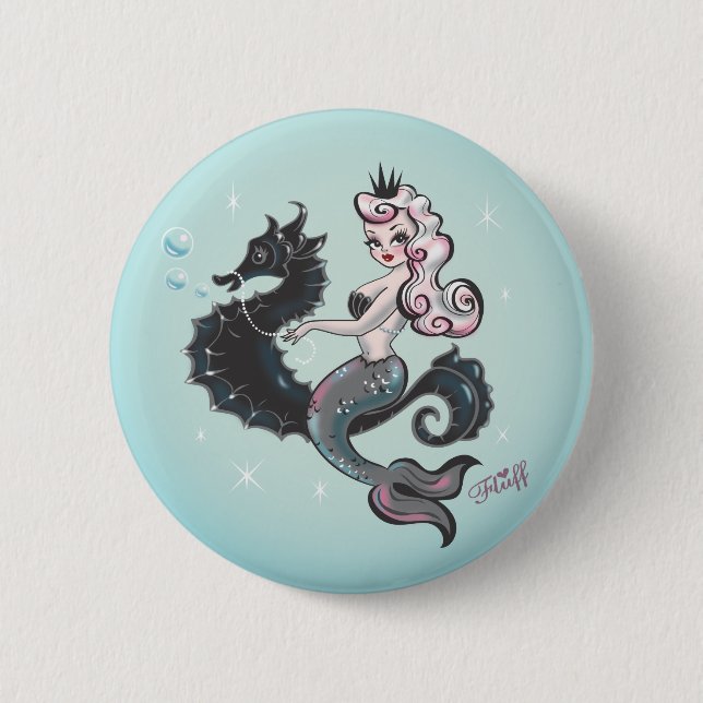 Pearla Mermaid Button by Fluff (Front)